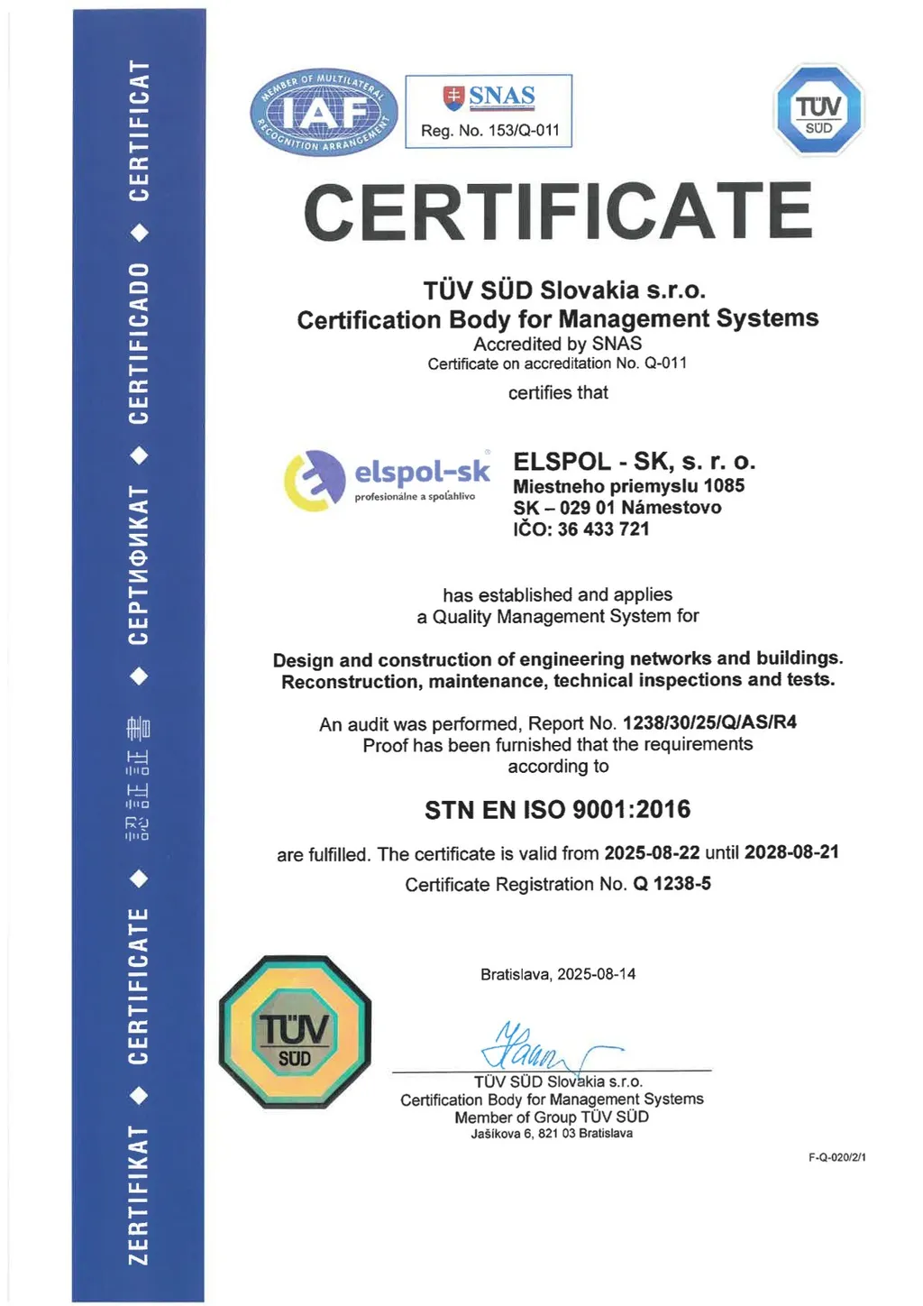 certificate