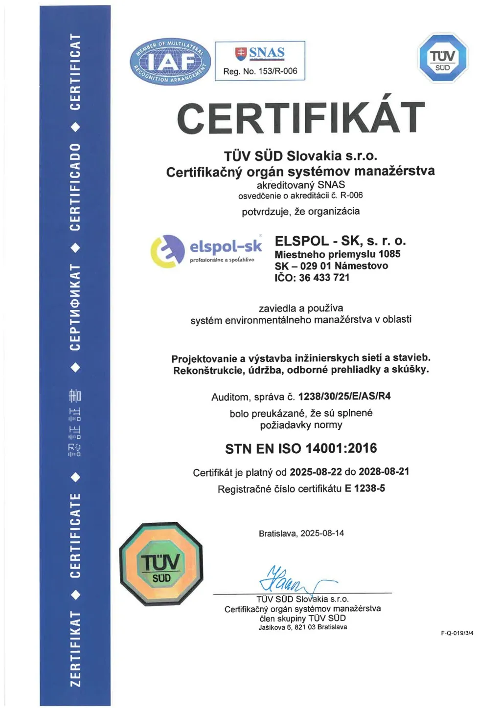 certificate